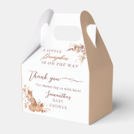 Caixinha De Lembrancinhas Warm Woodland Fox Pumpkin Thank You