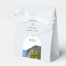 Caixinha De Lembrancinhas Watercolor Amalfi Coast Arch Italy Lemons Wedding