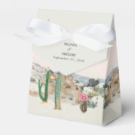 Caixinha De Lembrancinhas Watercolor Desert Cactus Boho Wedding Favor