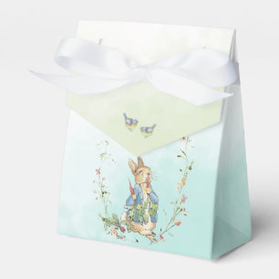 Caixinha De Lembrancinhas Watercolor Elegant Peter Rabbit wildflower baby sh