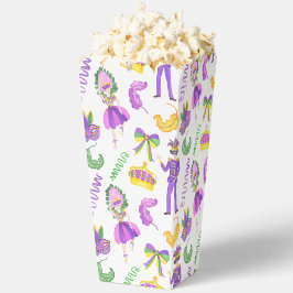 Caixinha De Lembrancinhas Watercolor Mardi Gras Party