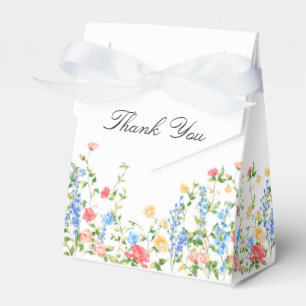 Caixinha De Lembrancinhas Watercolor Meadow Wildflower Boho Chá de panela