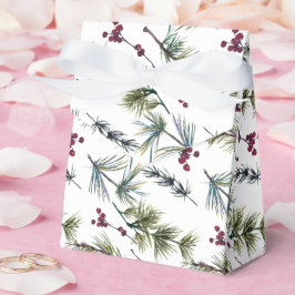 Caixinha De Lembrancinhas Watercolor Poinsettia Pattern