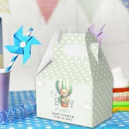 Caixinha De Lembrancinhas Watercolor Teddy Bear Baby Shower Boy