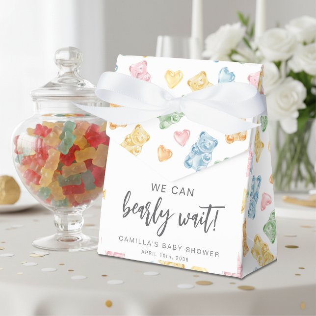Caixinha De Lembrancinhas We Can Bearly Wait Gummy Bears Baby Shower (Criador carregado)