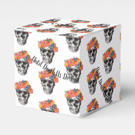 Caixinha De Lembrancinhas WeddingFavour Box Skull Art Até Morte Nós Partimos