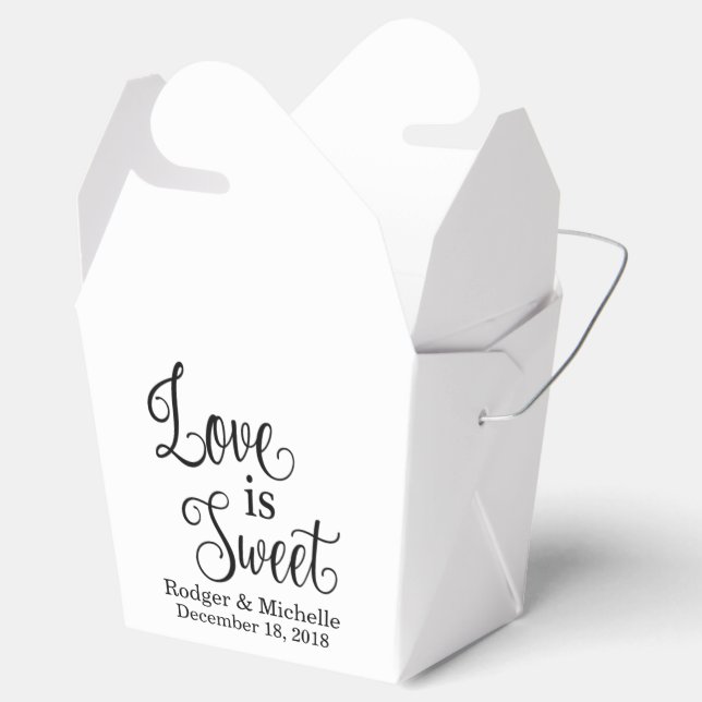 Caixinha De Lembrancinhas Weding Favor Box - Love Is Sweet (Aberto)