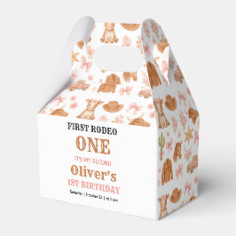 Caixinha De Lembrancinhas Western Coquette Cowgirl 1st Birthday Cute Pink