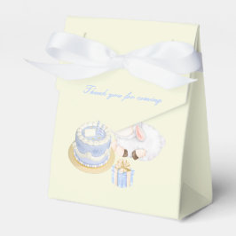 Caixinha De Lembrancinhas  Whimsical Watercolor Lamb thank you Favor Box 
