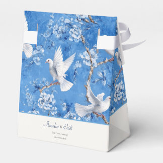 Caixinha De Lembrancinhas Whispers of Doves, Blue Botanical,