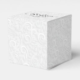 Caixinha De Lembrancinhas White Formal em White Filigree Weding Box