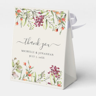 Caixinha De Lembrancinhas Wildflower Meadow Ecru Casando Dom Favor Bag
