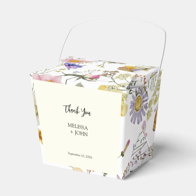 Caixinha De Lembrancinhas Wildflower Rustic Boho Wedding (Frente)