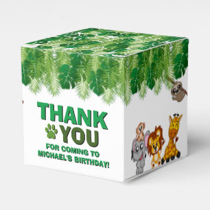 Caixinha De Lembrancinhas Wilgle One Safari Animal Birthday Obrigado