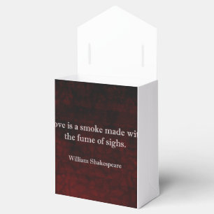 Caixinha De Lembrancinhas William Shakespeare Romeo e Juliet LOVE Citação