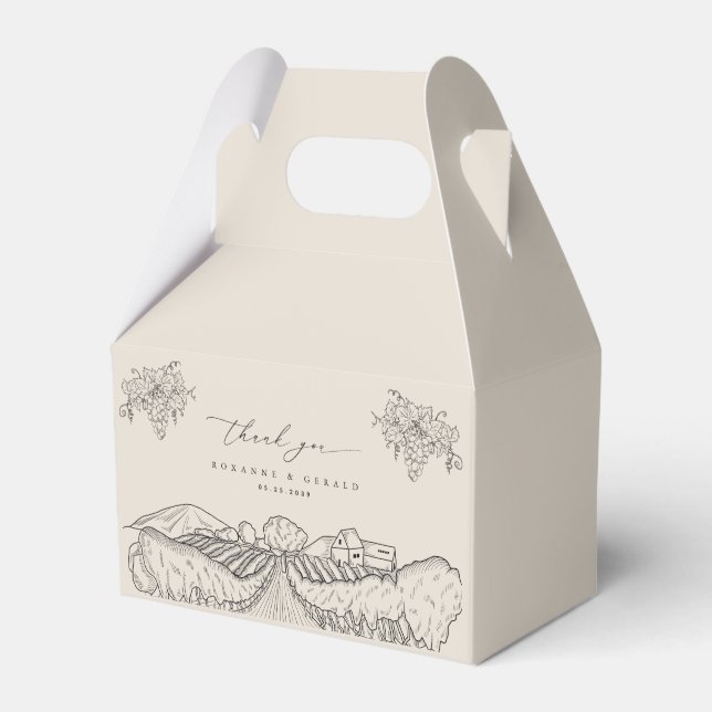 Caixinha De Lembrancinhas Winery Vineyard Wedding California Napa Thank You (Frente)