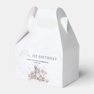 Caixinha De Lembrancinhas Winter Boy Onederland First Birthday Favor Box