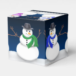 Caixinha De Lembrancinhas Winter Snowman Party Favor Gift Box