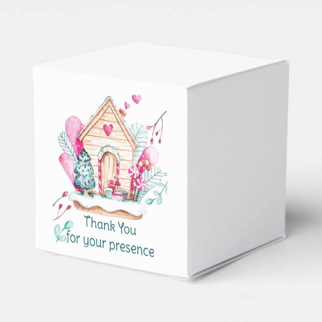 Caixinha De Lembrancinhas Winter Wonderland Baby Shower (Verso)