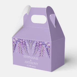 Caixinha De Lembrancinhas Wisteria Rustic Purple Floral Elegant Wedding