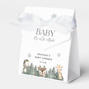 Caixinha De Lembrancinhas Woodland Baby É Frio Fora do Chá de fraldas