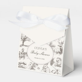 Caixinha De Lembrancinhas Woodland Sketched Baby Shower