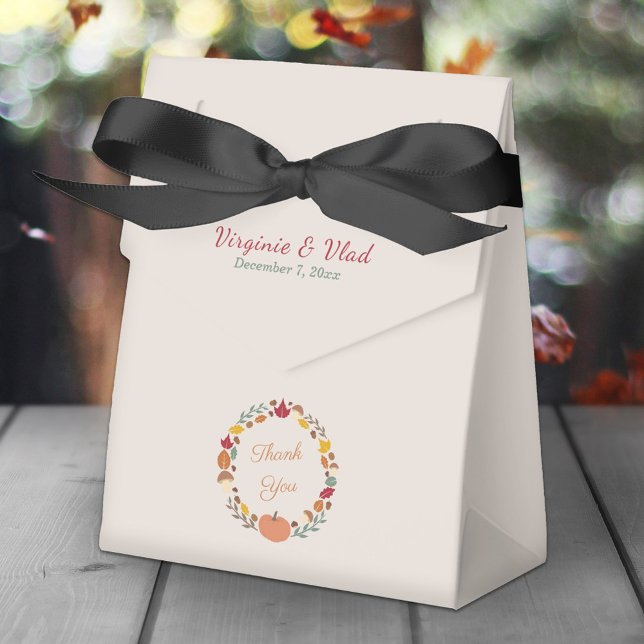 Caixinha De Lembrancinhas Wreath & Casamento outono Favor (Wreath & Fall Wedding Favor Box)
