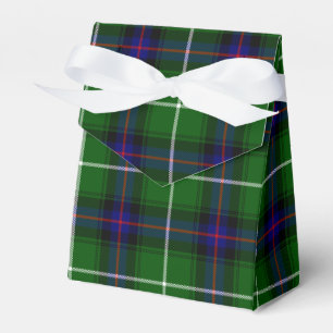 Caixinha De Lembrancinhas Xadrez azul verde MacDonald tartan