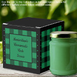 Caixinha De Lembrancinhas Xadrez de Búfalo - Verde e Preto - Clássico<br><div class="desc">Caixa de favores xadrez de búfalo verde e preto clássico. O texto em ambos os lados da caixa é personalizável. Se você usar o botão/ferramenta 'editar design', também poderá adicionar suas próprias imagens/fotos. Outras opções de cores disponíveis. Veja a Coleção de todos os tamanhos de caixas e cores xadrez de...</div>