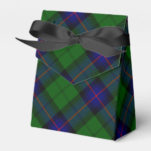 Caixinha De Lembrancinhas Xadrez do verde azul do tartan do clã de Armstron