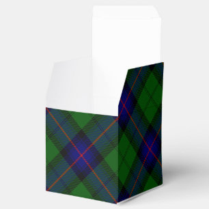 Caixinha De Lembrancinhas Xadrez do verde azul do tartan do clã de Armstron