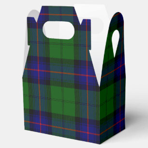 Caixinha De Lembrancinhas Xadrez do verde azul do tartan do clã de Armstron