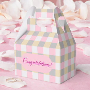 Caixinha De Lembrancinhas Xadrez Pastel Gingham