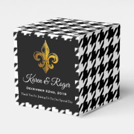 CAIXINHA DE LEMBRANCINHAS XADREZ PERSONALIZADO FLEUR DE LIS