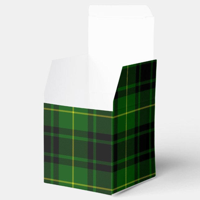 Caixinha De Lembrancinhas xadrez verde tartan MacArthur (Aberto)