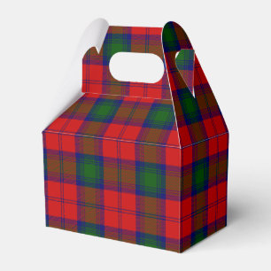Caixinha De Lembrancinhas Xadrez verde-vermelha Lindsay tartan
