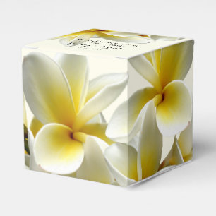 Caixinha De Lembrancinhas Yellow Plumeria Obrigado Casamento Favor Box