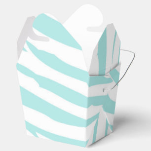 Caixinha De Lembrancinhas Zebra branca-azul-céu