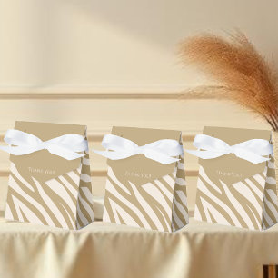 Caixinha De Lembrancinhas Zebra Print-Beige-