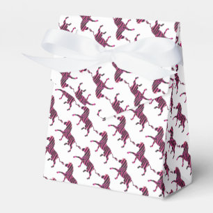 Caixinha De Lembrancinhas Zebra Silhouette Impressão preto e rosa quente