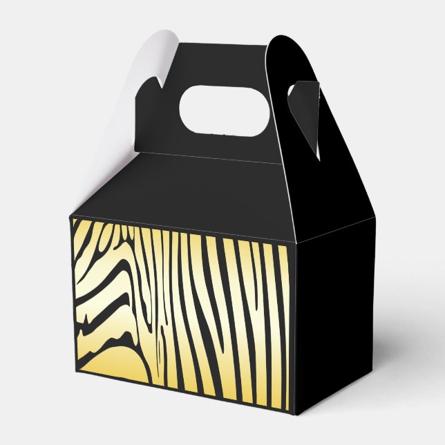 Caixinha De Lembrancinhas Zesty Zebra Yellow (Frente)