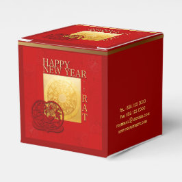 Caixinha De Lembrancinhas Zodiac Sinais Rat Papercut Chinês Ano 2020 Corp F