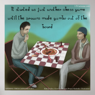 Cajun Chess Engraçado Poster