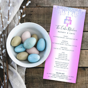 Cake Bakery Púrpura Glitter Glitter Menu Odontolo
