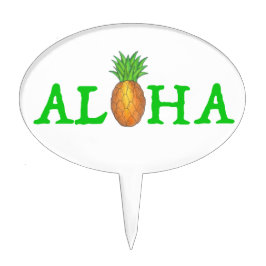 Cake Picks ALOHA Ilhas Tropicais Havaianas - Abacaxi Havaí