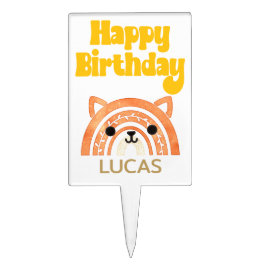 Cake Picks Boho Rainbow First Birday Woodland Fox