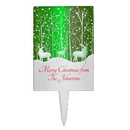 Cake Picks Nome Verde de Edição do Conjunto de Revistas Branc