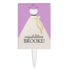 Cake Picks Topper do Bolo de Chá de panela Roxo Personalizado