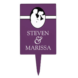 Cake Picks Topper Personalizado do Bolo de Casamento de Noite