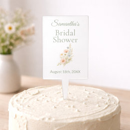 Cake Picks Wildflower Garden Party Personalized Event